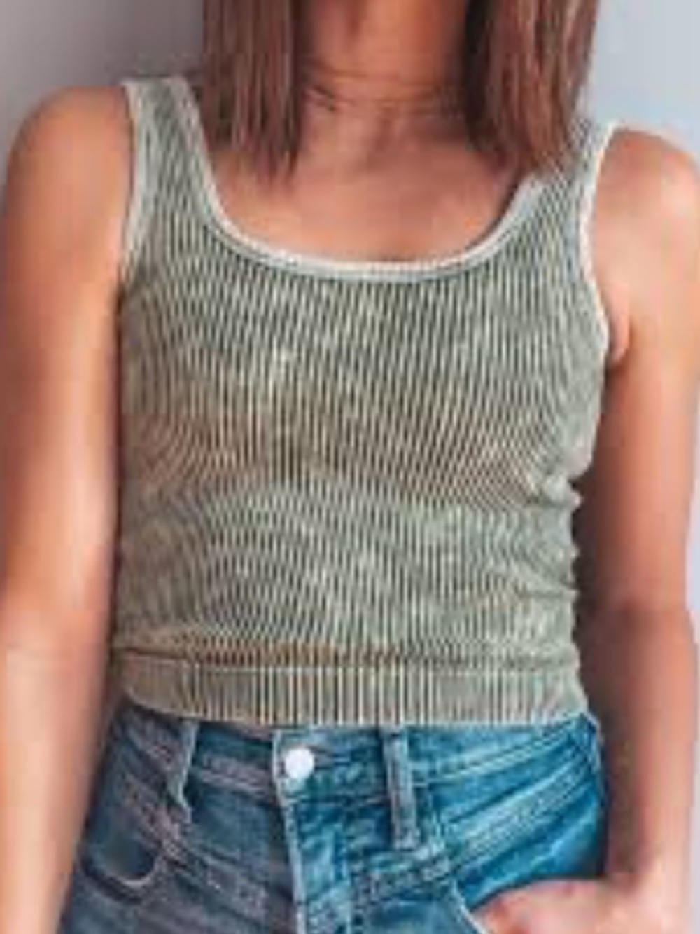 Zenana Ribbed Brami Tank Top L/XL NWOT